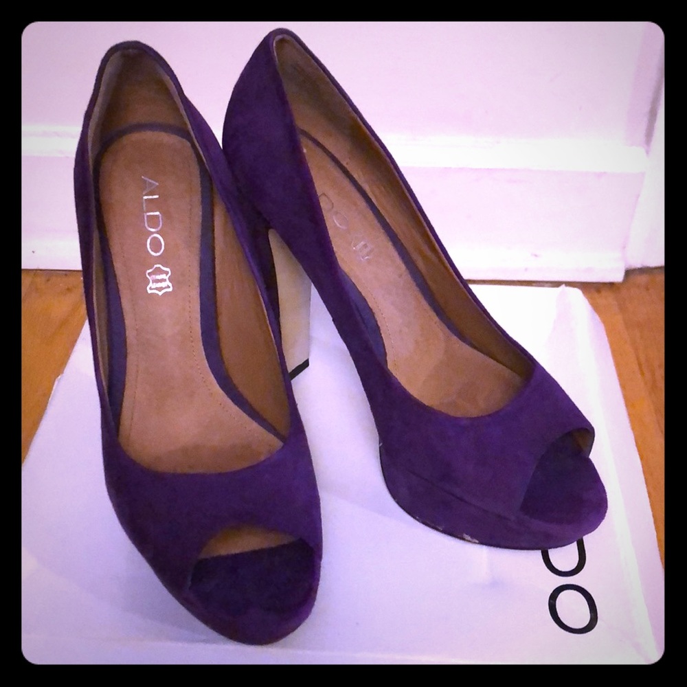 Also purple peep toes used